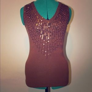 🔴 Caché Sequin Sleeveless Sweater